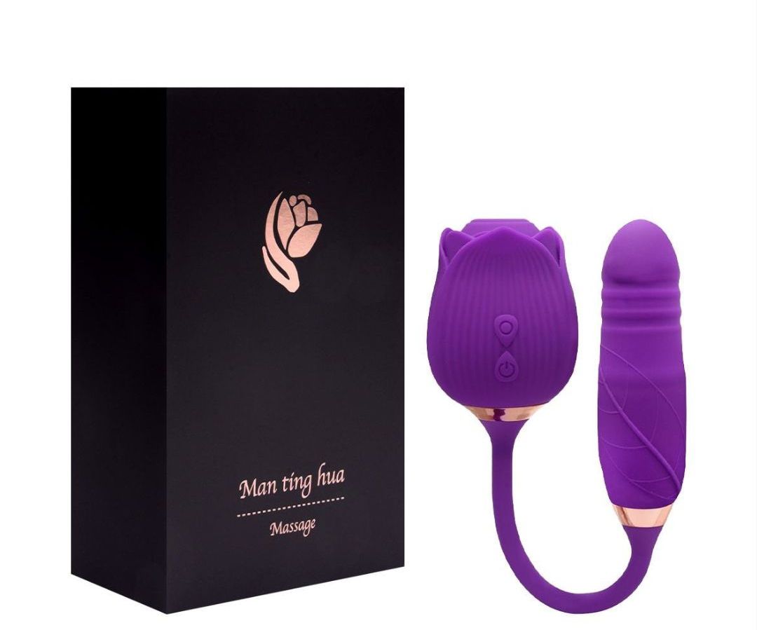 VIBRADOR ROSA VAI E VEM SUGADORA